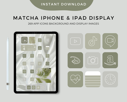 iPhone iPad iOS App Icons - Matcha