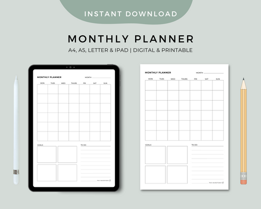 Minimal Monthly Planner